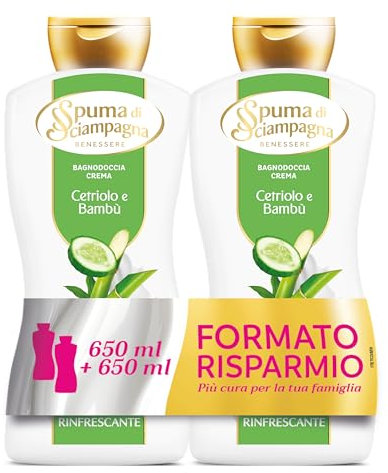 Spuma di Sciampagna Bagnodoccia Crema Cetriolo e Bambù - 2x650ml