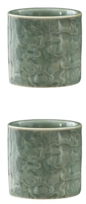 Dicmracy Ceramic Espresso Cups Set of 2 or 4-3oz Demitasse Cups for Coffee & Tea, No Handles, Durable & Dishwasher Safe (green, 2)
