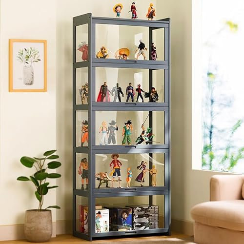 Acryl-Präsentationsständer für Kosmetik, Theke, Figur, Vitrine, zum Organisieren von Sammlerstücken, Spielzeug mit Ornament-Ausstellungsregal und Regal
