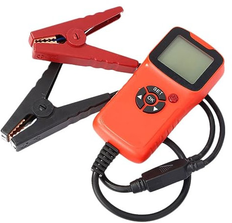 SOLUSTRE 12v Batterie Tester Mit Ladegerät Analysegerät Für Schneller Batteriezustandsmonitor Praktisches Messgerät Für Fahrzeugbatterien Rot