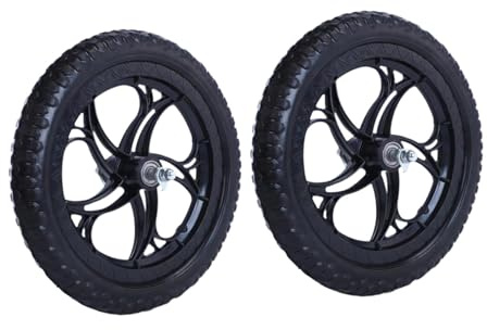 rockible 1 par de Balance de Equilibrio Reemplazar Ruedas de 12 Pulgadas para Niñas Ruedas de Entrenamiento de Bicicleta, Rueda de Flor de Ciruela