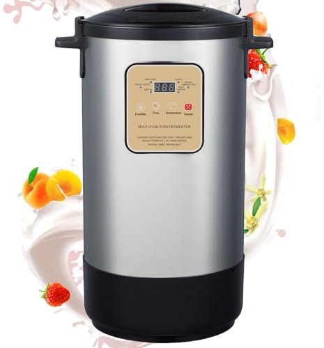 12L/18L Yogurtera, Fermentador de Ajo Negro, máquina Kimchi, automática de acero inoxidable con interior de acero inoxidable con control inteligente de temperatura de tiempo,12L