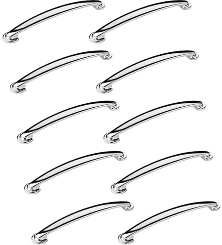 SOTECH 10 x Möbelgriff Ami Chrom BA 160 mm Küchengriff Schubladengriff | Schrankgriff