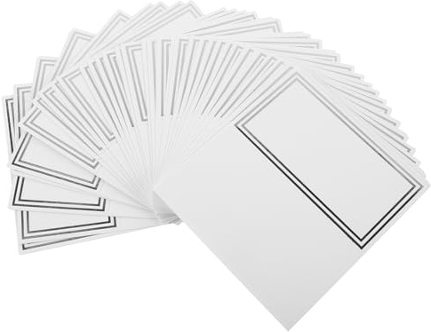 HOOTNEE 50 pezzi Cartoncini Segnaposto Matrimonio Pieghevoli con Doppio Argento Biglietti Nome Tavolo Eleganti per Banchetti e Feste Decorazioni Tavolo Riservate per Eventi