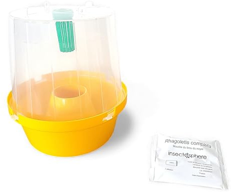Kit Anti Mouche du brou de Noix Insectosphere – Piège à phéromone Dacus completa – Détection et Protection Naturelle des noyers (Piège + phéromone)