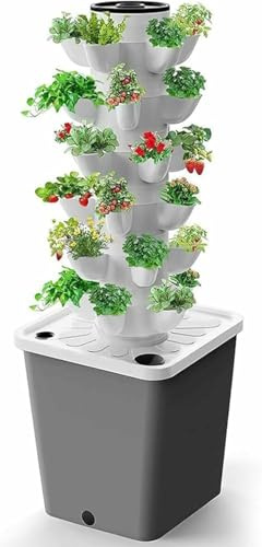 Hydroponics Growing System with Pump - Vertical Tower for Herbs and Vegetables, Aeroponics Growing Kit with Time Control