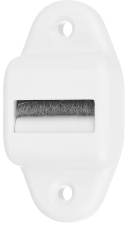 QUARKZMAN 1Pezzo Guida per Cinghia per Tapparella Montare Superficie Spazzola e Rullo Tapparella Larghe 23 Mm Distanza Fori 45 Mm Avvolgitore per Cinghia Guida Guarnizione Spazzola Bianco