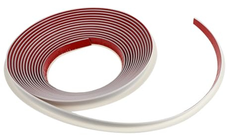 CLISPEED Grondaia in Pvc per Caravan e Veicoli, Profilo a Forma di J, 10 Metri, Funzione di Deviazione Pioggia, Flessibile e Versatile per Uso Esterno