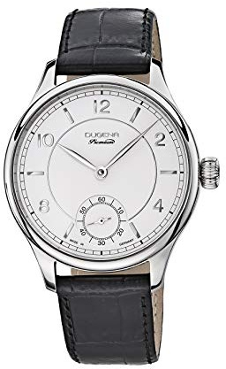 Dugena Mechanik Herren-Armbanduhr Epsilon 7 - Handaufzug Analog Handaufzug Leder 7000114