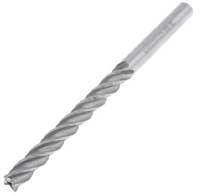 sourcing map Silber Ton HSS Helical Groove 4 Flute 8 mm Schneiden Dia Schaftfräser de
