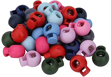 Trimming Shop - Fermacavi in plastica per cordino, bagagli, campeggio, escursionismo, sport, zaini, Colori assortiti., 100 pezzi