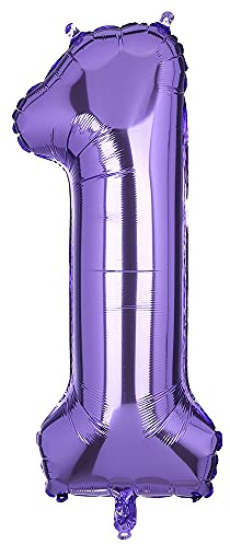 100 CM Groß Lila Zahl 1 Folienballon Luftballon Folien Mylar Riese Helium Luftballons Geburtstag Party Deko Lieferungen
