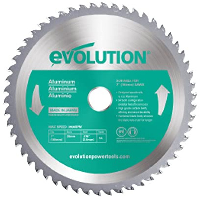 Evolution Power Tools A185TCT-60CS zaagblad voor het zagen van aluminium, 185 mm