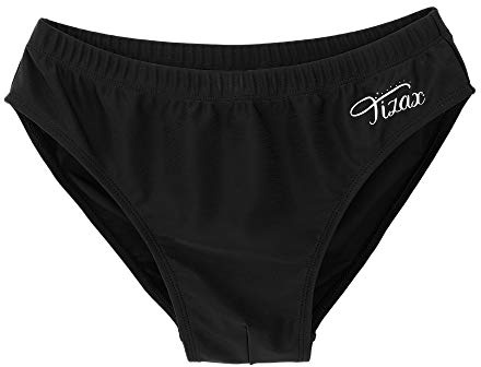 TIZAX Badbyxor för barn pojkar kort stil baddräkt snabbtorkande badkläder för liten och junior pojke, Svart, 7-8 År