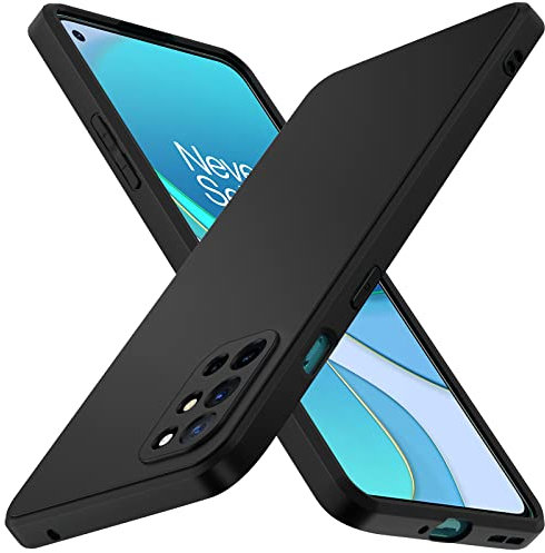 ivoler Silikon Hülle für OnePlus 9R / OnePlus 8T mit Kameraschutz, Ultra Dünne Weiche Stoßfest Schutzhülle Flexible TPU Matte Schwarz Handyhülle Kratzfest Case Cover