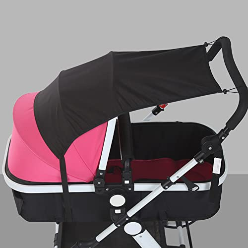 Voile d'ombrage Universel Poussette Pare-Soleil pour Poussette Anti UV UPF50+ Couverture de Soleil Landau Imperméable Coupe-vent Canopy Auvent de Protection Solaire pour Cosy Bébé Nacelle Couffin