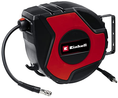 Einhell TC-PH 150 Compressed Air Hose Reel (Hose Length 15 m + 1.5 m Connection Hose, Hose Inner Diameter 9 mm, Max. Operating Pressure 16 Bar, Includes Wall Bracket)