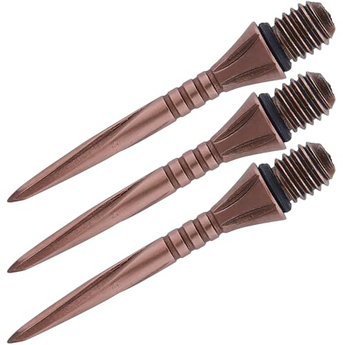 Unicorn Volute Swytch Converta Lot de 3 Pointes de fléchettes à Pointe en Acier avec revêtement en Titane Rouge 4 rainures 27 mm