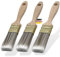 ORGAFLIX Lasurpinsel 30mm Premium - 3er Set - Kein Borstenverlust - Lasur Pinsel-Set für Holz außen, Lacke, Farbe, Öl, Möbelfarbe streichen - Lackpinsel Pinselset klein, Malerpinsel, Flachpinsel