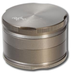 Black Leaf New Edge Granite Grinder 4-tlg. | anthrazit | ⌀ 50mm | aus Aluminium | Diamantschliff Zähne | Magnetverschluss | Kräutermühle Crusher