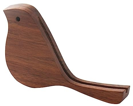 NUOBESTY Schreibtischkalender Ständer Massivholz Vogel Postkartenhalter aus Nussbaum Kreativer Holzständer für Notizen Nachrichten und Erinnerungen Dekoration für Zuhause Büro Wohnheim 1 Stück