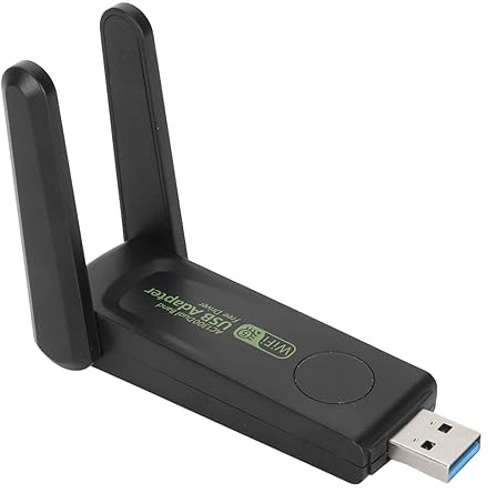Topiky Adaptador WiFi USB de Largo Alcance de 1300Mbps para PC de Escritorio, USB 3.0 WiFi Dongle Adaptador de Red Inalámbrico WiFi de Doble Banda para Computadora Portátil, para