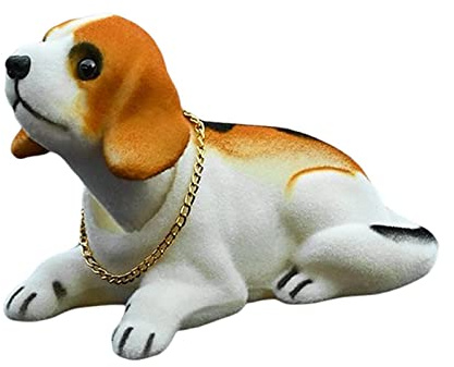 Dualoai Dashboard Head Dogs Nodding Heads Ornaments Puppy for Car Vehicle Interior Decoration, Beagle