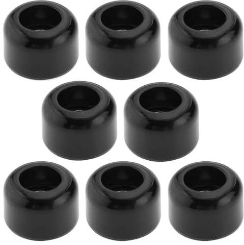 ECSiNG 8 Stück PU-CNC-Griffbrettlager-Räder, professionelle Mini-Skateboard-Kugellager-Räder für Holzgriffbrett, Weiß/Schwarz, 7,5 x 5,2 mm