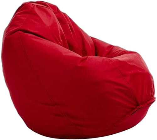 Bruni Puf Classico L en rojo – Puf XL con saco interior para leer, funda extraíble, apto para alimentos, perlas EPS como relleno de bean bag bag de Alemania
