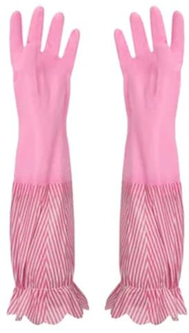 FYJL Cleaning Gloves Winter Extended Tableware Cleaning Gloves Kitchen Accessories Household Cleaning Waterproof Gloves Dishwashing Gloves(A5)