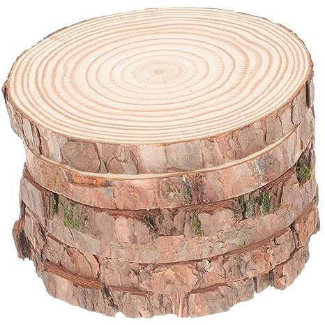 Sewroro 6stücke Natürliche Holzscheiben Unbehandelt Runde Holzplatten Für Bastelarbeiten Deko Malen Untersetzer Kreative Handwerksprojekte