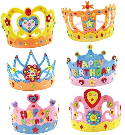 TOYANDONA Bastelset 6 Sets Geburtstagshut Partybedarf Hut Geburtstag Basteln