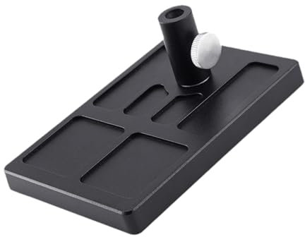 Dickly Socle d'attache de Mouche à Fond antidérapant, équipement de pêche Portable en Alliage d'aluminium pour Pince, Outils d'attache de Mouche, Support de