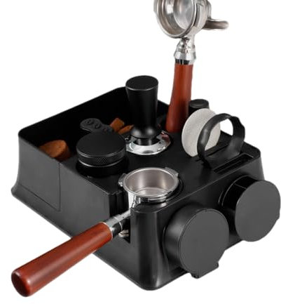 Spizummp Station de café – Station de café moderne multifonctionnelle antidérapante, support de porte-filtre vintage stable pour la maison, café, bar, brassage de voyage