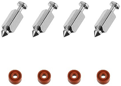 VICASKY Kit Aiguilles De Vannes à Flotteur De Carburateur Pour Tondeuse à Gazon, 4 Pièces Acier, Accessoires De Remplacement Précis, Usage Professionnel, Compatible Modèle Tfsu
