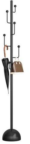 Stand Appendiabiti Appendiabiti Indipendente In Metallo Con Base A Sfera, Porta Abiti Moderno A Forma Di Cactus Con 6 Ganci Per Borsa, Giacca, Attaccapanni Salvaspazio Per Camera Da Letto(Color:Black)