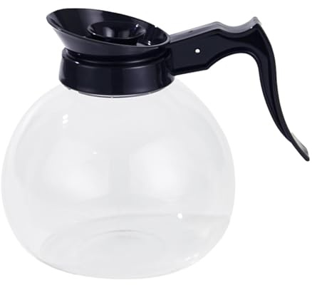 MotiveTech Glass Coffee Maker Carafe, Replacement Carafe for Home, 1700ml Teapot for Kitchen, Coffee Shop, Office, Commercial Coffee Maker, Style A