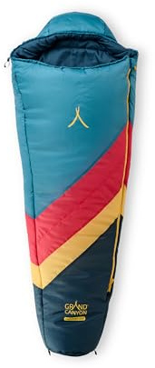 GRAND CANYON Schlafsack Fairbanks 150 Kids Kinderschlafsack – Warmer Mumien-Schlafsack mit wasserdichter Unterseite und Kapuze für Camping und Outdoor Storm Blue, Einheitsgrösse
