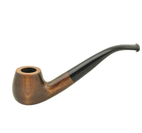Mr. Brog nr. 54 cafe visselpipa – böjd päronträ-resepipa, 3 mm kondensator, ca 135 mm, ca 30 g (valnöt)