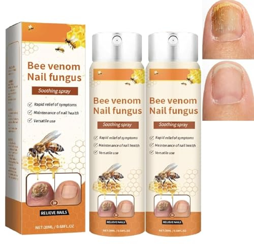 FungiBee Spray avanzato per la riparazione delle unghie, spray lenitivo al veleno d'api contro i funghi delle unghie, estratti di ingredienti naturali, delicato ed efficace (2pcs)