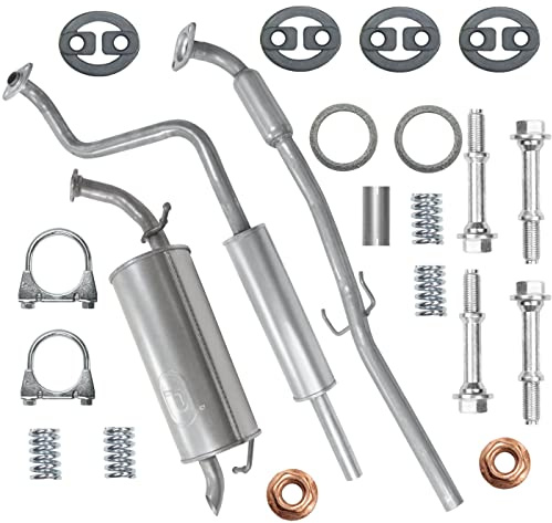 POLMOstrow Auspuff für Toyota Yaris 1 I P1 2002-2005 | Mitteltopf und Endtopf, Motoren: 1.3, Fließheck