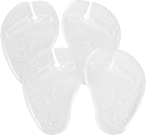 Yardwe 4 Stück Transparente Gel Mittelfußpolster Zehensandalen Rutschfestes Fußpolster Antirutschpads Vorfußpolster Sandalen Einlegesohlen für Damen und Herren