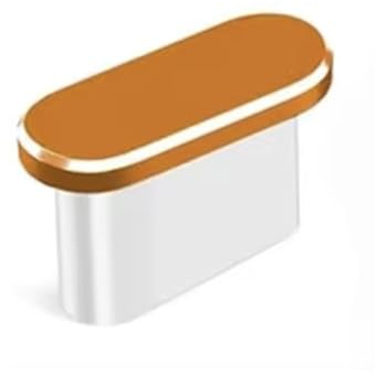 FPC USB-C Port Metal Charging Dock Anti Dust Protection Cover Plug Cap USB TYPE-C, Compatible with iPhone 17 | 16 | 15 | Pro | Plus | Pro Max (Orange)