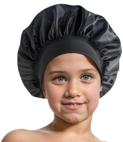 GreatRise 2 stycken satin sovmössa barn elastisk hårmössa för sömn pojke flicka ventilerande nattmössa silke bonnet natt sömn sovmössa för alla frisyrer