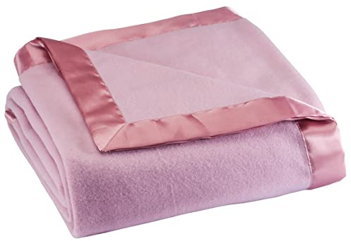 OakRidge Fleece Blanket with Luxurious Satin Binding Edges, Lightweight