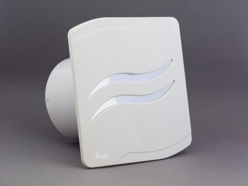 Campana extractora baño con temporizador y humidistat 4100 mm blanco con tiras brillantes de plata