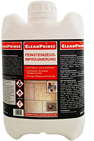 5 Liter Feinsteinzeugimprägnierung transparent | Feinsteinzeug Imprägnierung Steinzeug Fliesen Steinfliesen Natursteinfliesen Cotto | innen und außen