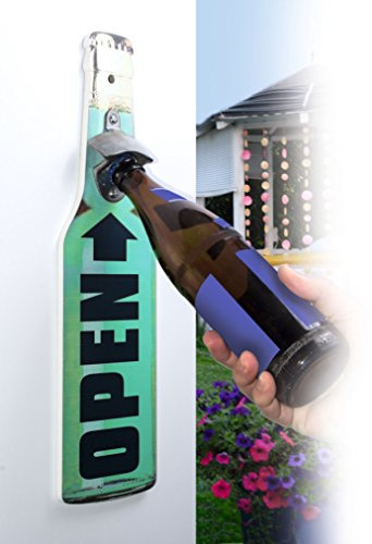 Apribottiglie da parete bottiglia di birra, verde