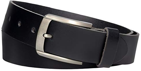 V Vascavi Vascavi er Ledergürtel aus Rindleder, 4 cm breit und ca. 3-4mm stark, kürzbar, echt Leder, 110 cm Gesamtlänge 125 cm, Schwarz