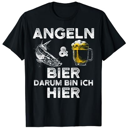 Lustiges Angler T-Shirt - angeln und Bier für Fischer T-Shirt